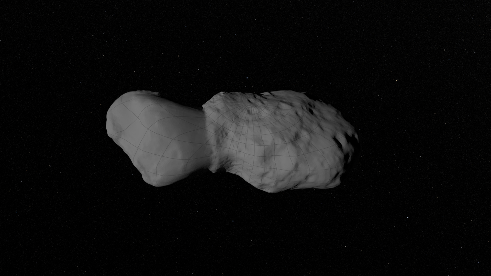 Naučna rekonstrukcija dvodelnog oblika asteroida Donaldjohanson.