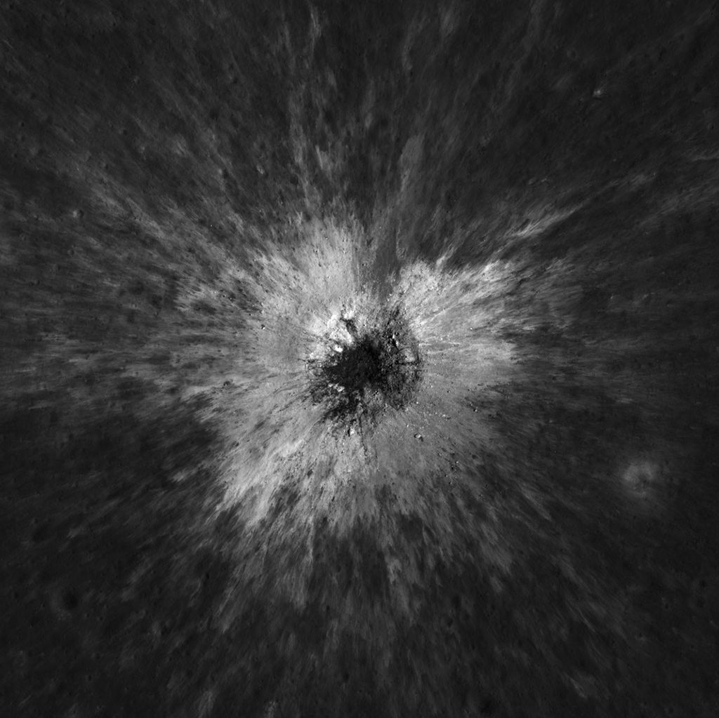 New crater seen from above.