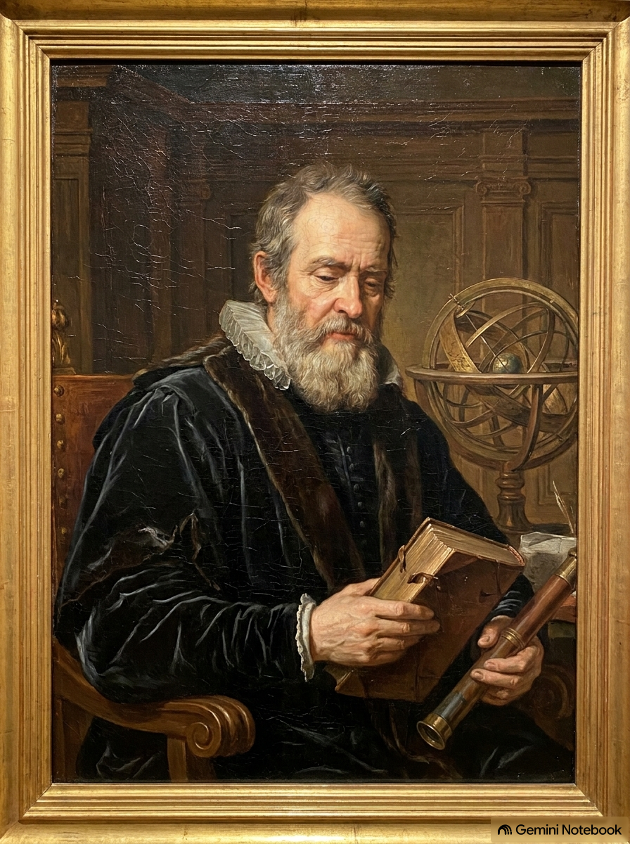 Savremena umetnička predstava Galilea Galileja; ne predstavlja autentičan portret.