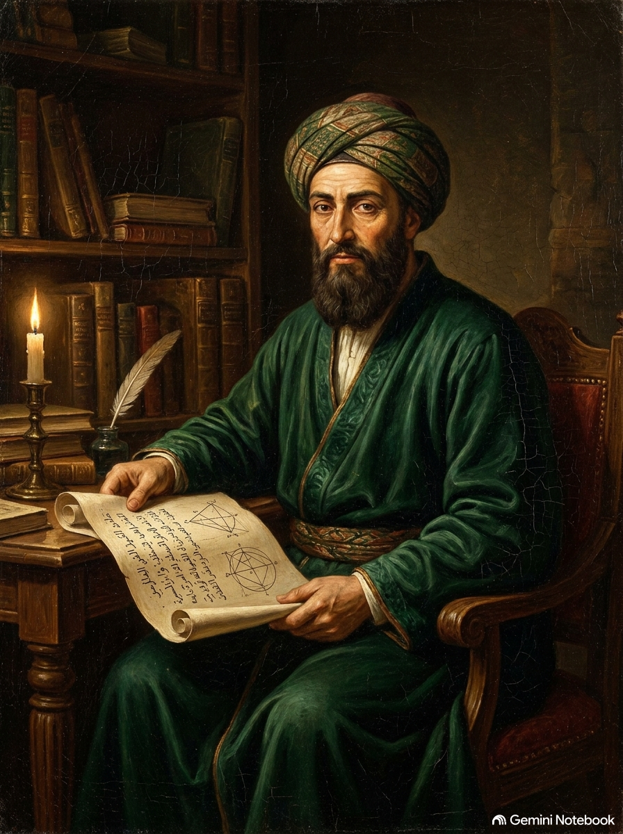 Savremena umetnička predstava Ibn al-Hajtama i njegovog rada na optici.